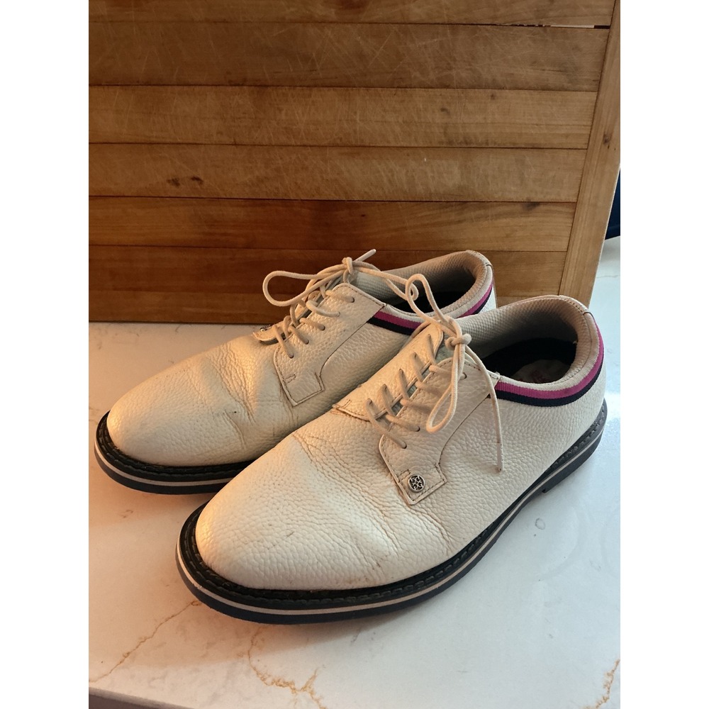 G/FORE Mens Gallivanter Spikeless Golf Shoes White Leather G4MS21EF103 Size 10.5